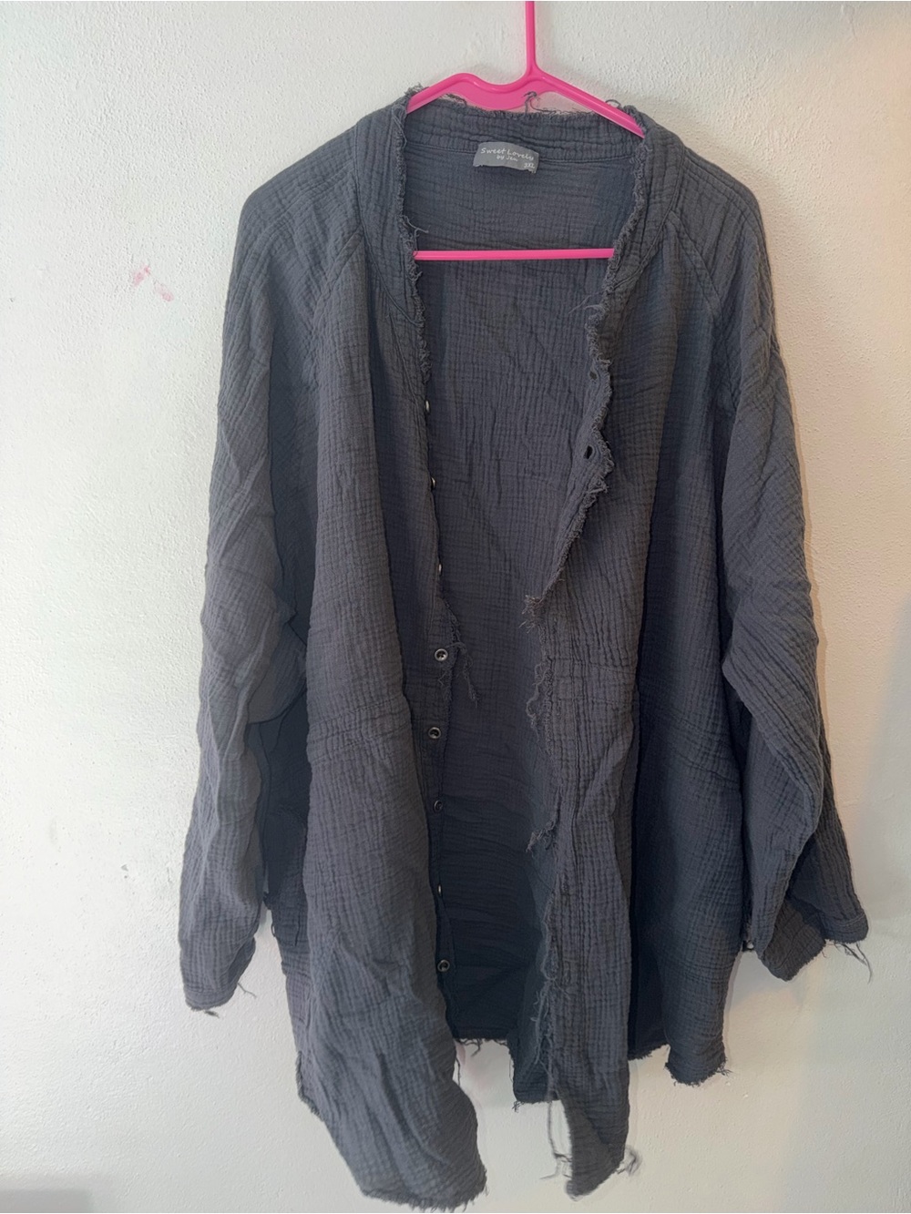 Sweet Love Charcoal Gray Button Down Shirt